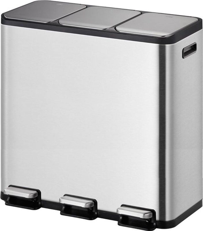 EKO EcoCasa 1 recycling Pedaalemmer 15+15+15L - Mat RVS