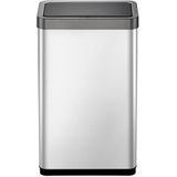 EKO Mirage Sensor Prullenbak - 80 Liter - matzilver RVS - soft-close - fingerprintproof