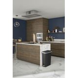 EKO Hana Slim Pedaalemmer - 40 L - Zwart - Luchtdicht - Prullenbak - Soft-close