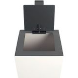 Vuilnisbak - Zwart - Kunststof - 30 Liter