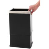 Dubbelwandige Papierbak Zwart RVS 10L