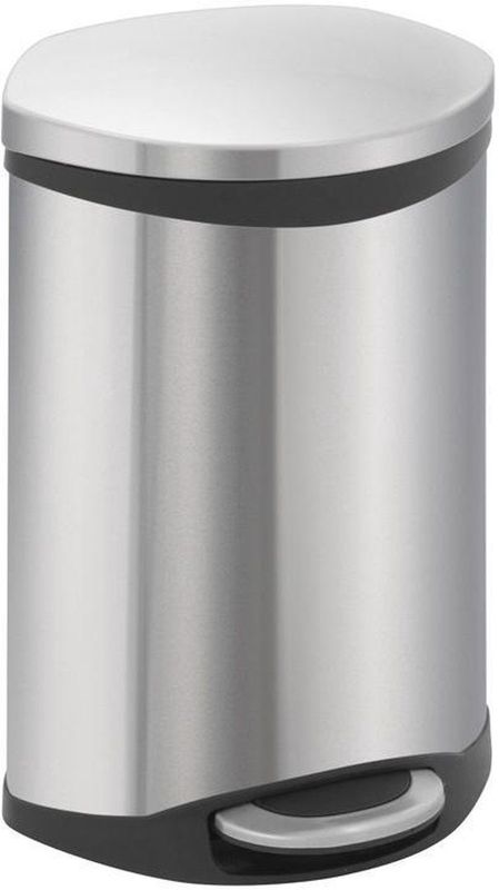 EKO Shell Bin Prullenbak - 10 l - Mat RVS