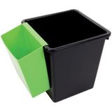 Inzetbak voor vierkante tapse papierbak groen