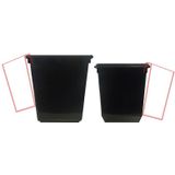 Inzetbak voor vierkante tapse papierbak grijs