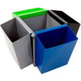 Inzetbak voor vierkante tapse papierbak grijs