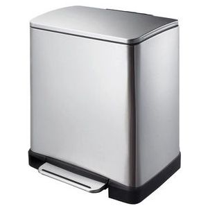EKO E-Cube Pedaalemmer - 19 Liter (10+9L) - Mat RVS