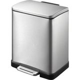 EKO E-Cube Prullenbak - 12 l - Mat RVS