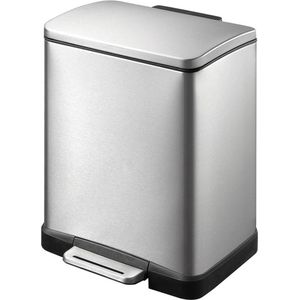 EKO E-Cube Prullenbak - 12 l - Mat RVS