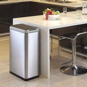 EKO Phantom sensor prullenbak - 20+20 l - Mat RVS - voor Afvalscheiding