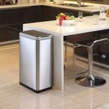 EKO - Phantom Sensor Bin - Prullenbak - 45 Liter - RVS Zwart