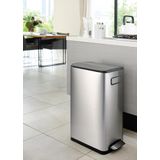 EKO - Ecofly - Pedaalemmer - Zilvermat RVS - 2x20 liter - Afvalscheiding