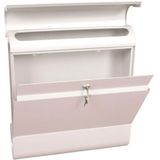 Basic - Armilan Wandbrievenbus - Wit - Metaal - Met Krantenvak