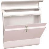 Basic - Armilan Wandbrievenbus - Wit - Metaal - Met Krantenvak