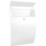 V-part - Wandbrievenbus Geronan - Mat Wit - Gepoedercoat Staal