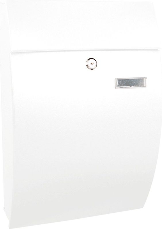 V-part - Wandbrievenbus Geronan - Mat Wit - Gepoedercoat Staal