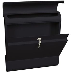 Basic - Armilan Wandbrievenbus - Antraciet - Metaal - Met Krantenvak