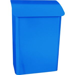 V part Wandbrievenbus Lugon Galvanized Steel Powder Coated blauw Brievenbus