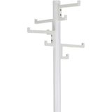 V-Part Kapstok - Staand - Wit - Staal - 8 Haken