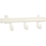 Techno - Wandkapstok - Wit - Aluminium - 3 Haken