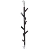 V-part - Wandkapstok Linair - Steel - zwart, verchroomd