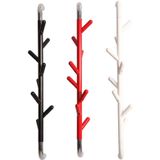 V-part - Wandkapstok Linair - Steel - zwart, verchroomd