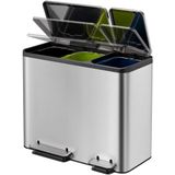 EKO - EcoCasa - Pedaalemmer - Mat RVS - 3 x 15L
