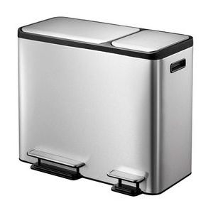 Trio prullenbak - EKO - EcoCase (15+15+15 liter, Mat RVS)