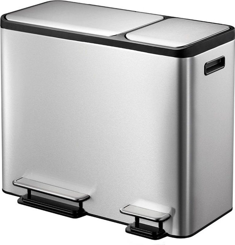 EKO - EcoCasa - Pedaalemmer - Mat RVS - 3 x 15L