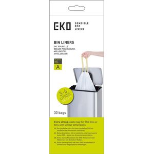 24x EKO vuilniszakken met trekband type A 3-6 liter (30 zakken)