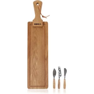 Boska Kaasset Friends - 40 cm - Eikenhout - Complete Set, Borrelplank incl. 3 Kaasmessen