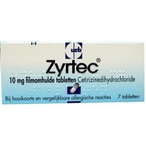 Zyrtec Cetirizine dihydrochloride  7 tabletten