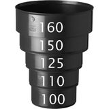 Ubbink - Verlengstuk - Zwart - Kunststof - Diameter 165 mm naar 100 mm - Lengte 250 mm