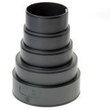 Ubbink - Verlengstuk - Zwart - Kunststof - Diameter 165 mm naar 100 mm - Lengte 250 mm