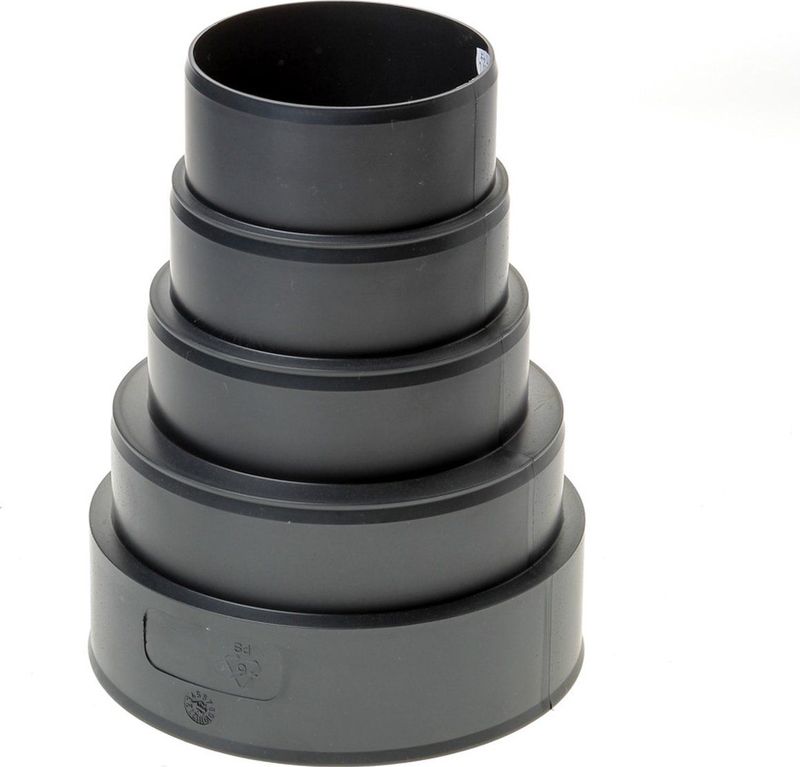 Ubbink - Verlengstuk - Zwart - Kunststof - Diameter 165 mm naar 100 mm - Lengte 250 mm