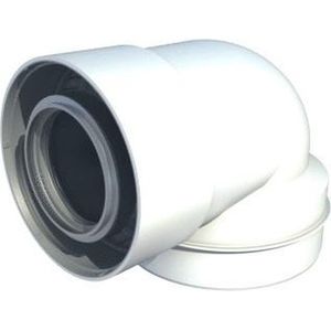 Ubbink UbiFit verlopende bocht 87° mof/spie 60/100 80/125mm concentrisch wit 0229250