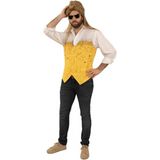 Gilet - Geel/Wit - Heren - Bier Patroon - Polyester