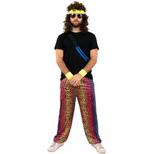 Jaren 80 & 90 Kostuum | Breakdance Regenboog Broek Justen | XL / XXL | Carnaval kostuum | Verkleedkleding