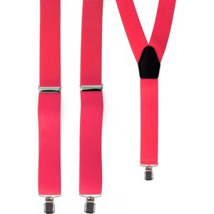PartyXplosion - Carnaval Bretels - Fluor Roze - Polyester