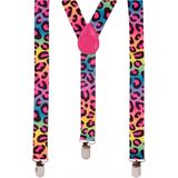 Carnaval - Bretels - Luipaard Print Mix Kleuren - Polyester