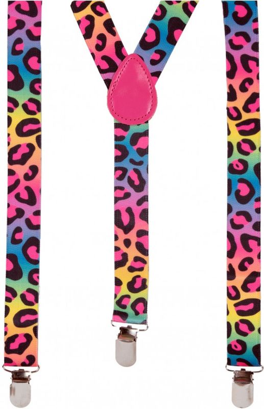 Carnaval - Bretels - Luipaard Print Mix Kleuren - Polyester