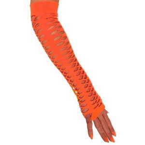 Handschoenen grote gaten oranje