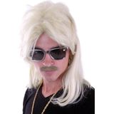 Blonde Herenpruik met Mat