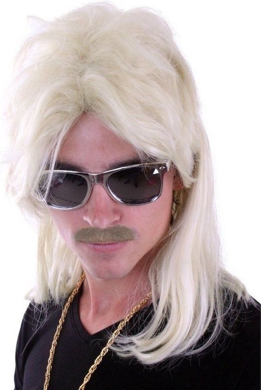 Blonde Herenpruik met Mat
