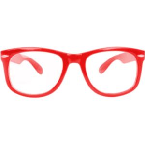 PartyXplosion - Blues Brother - Bril - Rood - Doorzichtig Glas