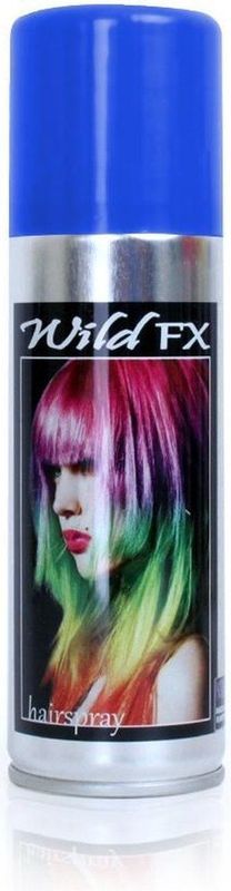 Haarspray - Blauw - Uitwasbaar - Inhoud 125ml