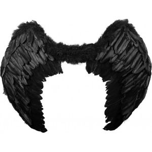 Engelen vleugels 80cm x 60cm veren zwart
