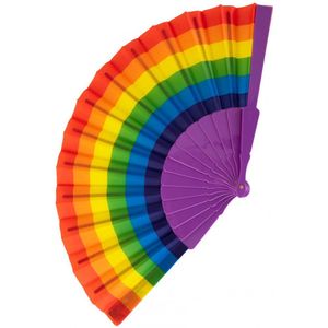 Handwaaier - Festival - Regenboog - Paars - Kunststof