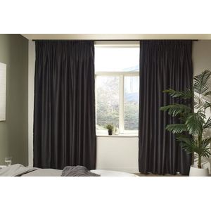 Mesa Living Verduisterende Gordijnen - Zwart - Gordijnen kant en klaar met Haakjes - 300 x 250cm