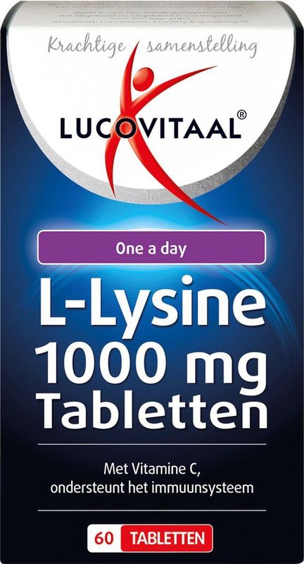 Lucovitaal L-Lysine 1000 milligram One a Day Voedingssupplement - 60 tabletten