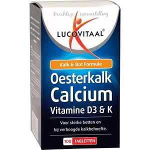 Lucovitaal Oesterkalk Calcium Vitamine D3 & K Voedingssupplement - 100 tabletten